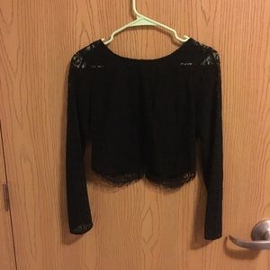 Hollister Black Lace Crop Top